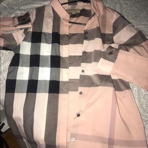 Women Pink Burberry Button up